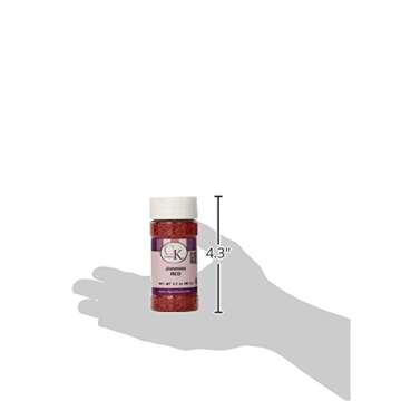 CK Products Cake Decorating Bottle Jimmies, 3.2 oz, Red