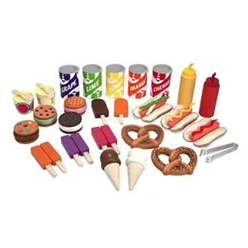 Melissa & Doug Wooden Snacks & Sweets Food Cart Playset