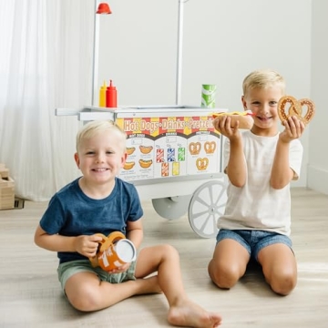 Melissa & Doug Wooden Snacks & Sweets Food Cart Playset