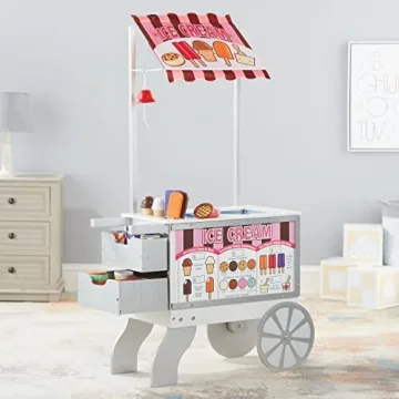 Melissa & Doug Wooden Snacks & Sweets Food Cart Playset