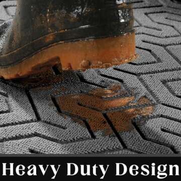 Yimobra Front Door Mat Outside Entrance, 29.5x17 Waterproof Outdoor Indoor Welcome Mat, Heavy Duty D...