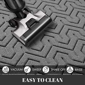 Yimobra Front Door Mat Outside Entrance, 29.5x17 Waterproof Outdoor Indoor Welcome Mat, Heavy Duty Doormat, Low Profile, Non Slip Garge Porch Entryway Mat, Easy Clean, Grey