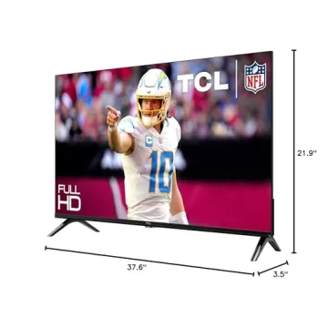 TCL 43-Inch Class S3 1080p LED Smart TV with Google TV (43S350G, 2023 Model), Google Assistant Built-in with Voice Remote, Compatible with Alexa, Streaming FHD Television,Black