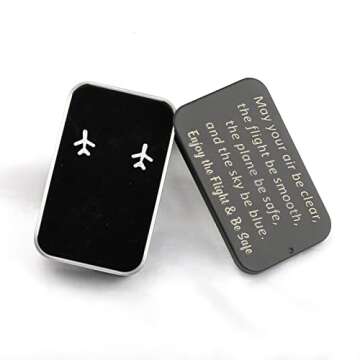 Airplane Stud Earrings Aircraft Earrings Aircraft Pendant Flight Attendant Jewelry Pilot Gifts for A...