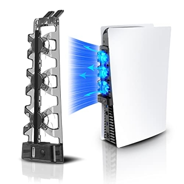 NexiGo PS5 Cooling Fan with LED Light - Auto On/Off for Optimal Gaming