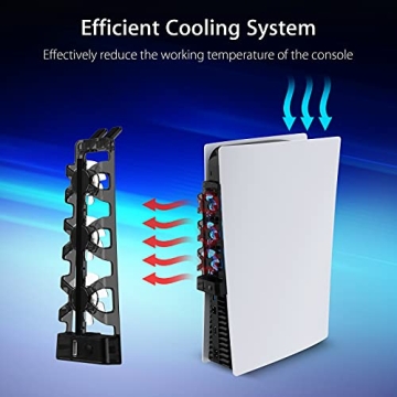 NexiGo PS5 Cooling Fan Auto OnOff LED Light Efficient Cooling