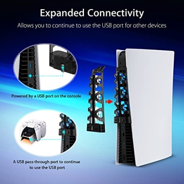 NexiGo PS5 Cooling Fan Auto OnOff LED Light Efficient Cooling