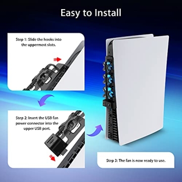 NexiGo PS5 Cooling Fan Auto OnOff LED Light Efficient Cooling