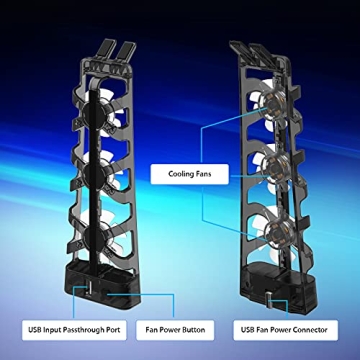 NexiGo PS5 Cooling Fan Auto OnOff LED Light Efficient Cooling