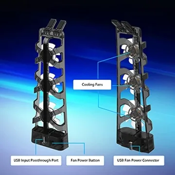 NexiGo PS5 Cooling Fan Auto OnOff LED Light Efficient Cooling