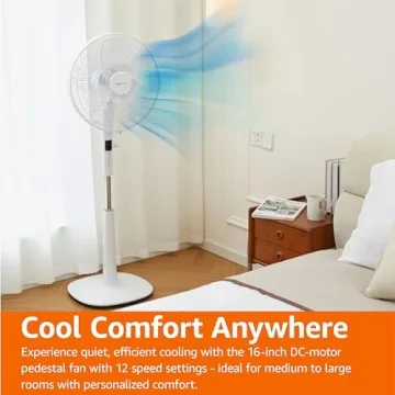 Amazon Basics 16-Inch Pedestal Fan with Remote Control