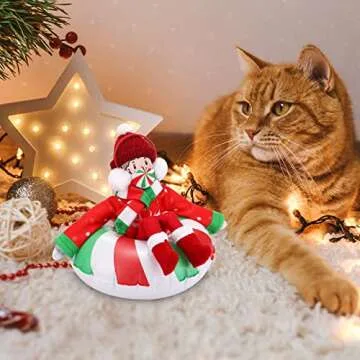 9PCS Christmas Elf Doll Accessories Clothing Includes Ear Muffs, Scarf, Sweater, Boot, Inflatable Snow Tube, Mask, Hat, Ice Skates, Shovel for Elf Doll Decor (Sweater)