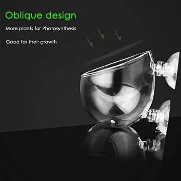 Capetsma Crystal Glass Aquatic Plant Pots for Fish Tanks