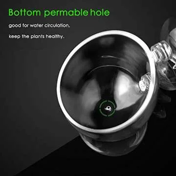 Capetsma Crystal Glass Aquatic Plant Pots for Fish Tanks