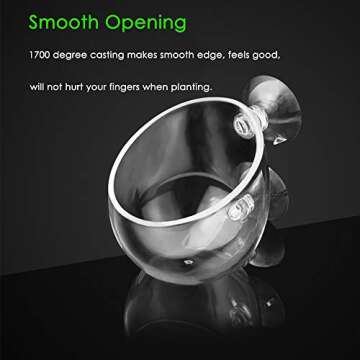 Capetsma Crystal Glass Aquatic Plant Pots for Fish Tanks