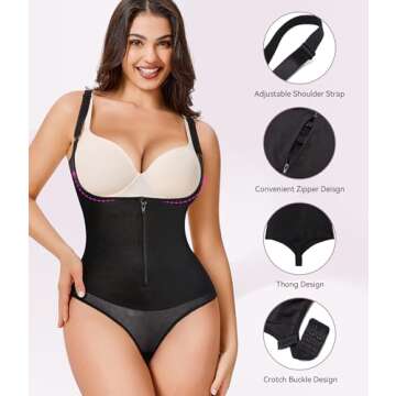 YERKOAD Women Shapewear Bodysuit Latex Waist Trainer Full Body Shaper Tummy Control Fajas Colombiana...