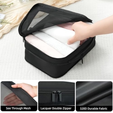 BAGAIL Compression Packing Cubes - Space Saving Travel Organizers