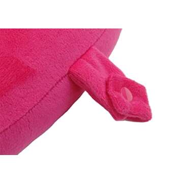 Wolf Essentials Kids Cozy Soft Microfiber Neck Pillow, Compact, Perfect for Plane or Car Travel, Pink