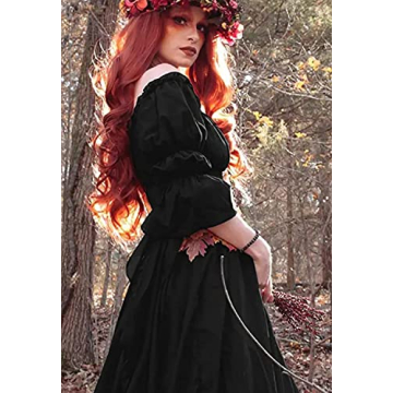 BITSEACOCO Medieval Victorian Off Shoulder Dress