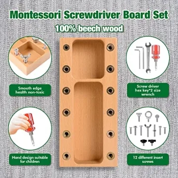 Sunix Montessori Screw Driver Board for Kids Educational Toy