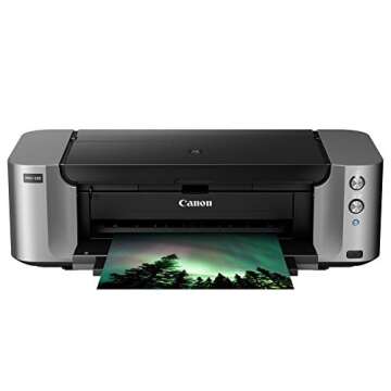 Canon Pixma Pro-100 Wireless Color Professional Inkjet Printer with Airprint and Mobile Device Printing