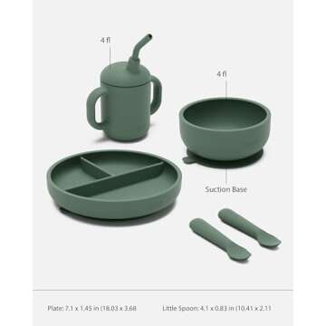 Lalo First Bites Silicone Baby Feeding Set for Easy Weaning