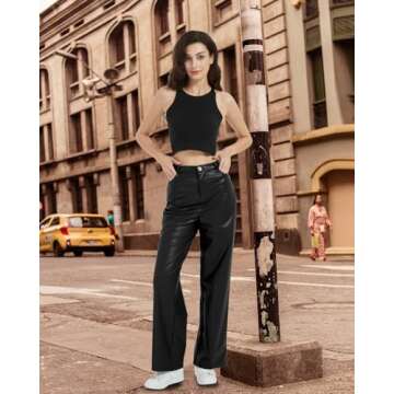 Women's Black Leather Pants for Style and Comfort
