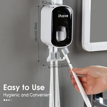Effortless Toothpaste Dispenser for Clean Family Bathrooms