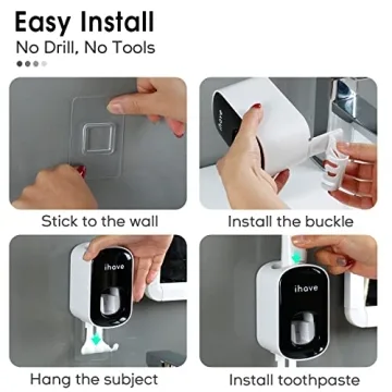 Effortless Toothpaste Dispenser for Clean Family Bathrooms
