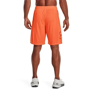 Under Armour Men's Tech Golf Polo in Orange Blast with Black, Size X-Small