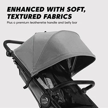 Baby Jogger City Mini GT2 All-Terrain, Lightweight Stroller with Forever Air Tires, One-Hand Fold, and All-Wheel Suspension, Pike Exclusive Includes Belly Bar, Leatherette Handlebar, & Premium Fabric