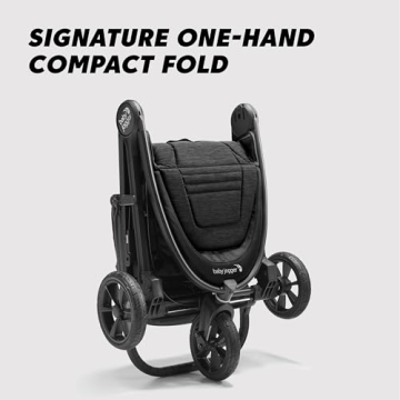 Baby Jogger City Mini GT2 All-Terrain, Lightweight Stroller with Forever Air Tires, One-Hand Fold, and All-Wheel Suspension, Pike Exclusive Includes Belly Bar, Leatherette Handlebar, & Premium Fabric