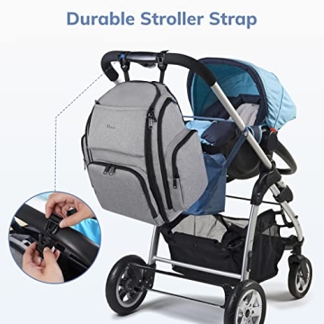Mancro Diaper Bag Backpack with Insulated Pockets for Parents