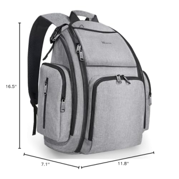 Mancro Diaper Bag Backpack with Insulated Pockets for Parents