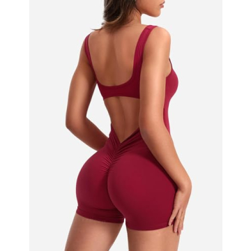 YEOREO Stylish Backless Workout Jumpsuit for Women