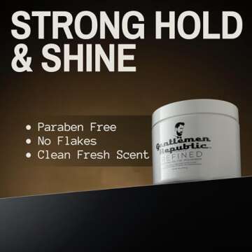 Gentlemen Republic 16oz Refined Hair Gel - Alcohol-Free, High Hold & Shine
