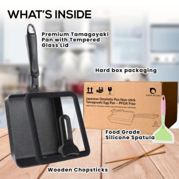 HAPPI STUDIO Tamagoyaki Pan - Nonstick Japanese Omelette Pan