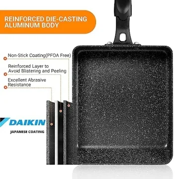 HAPPI STUDIO Tamagoyaki Pan - Nonstick Japanese Omelette Pan