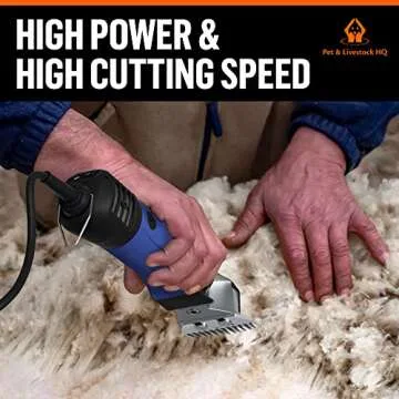 Professional Heavy Duty Sheep Shears - 6 Speed Clippers for Livestock