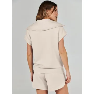 ANRABESS Women's Summer Cotton Lounge Two Piece Set