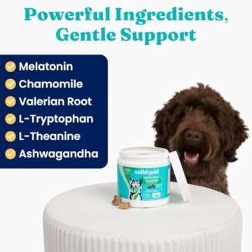 Solid Gold Dog Calming Chews for Dogs, Treats with Melatonin & Valerian Root - 120 Count, All Breeds & Sizes