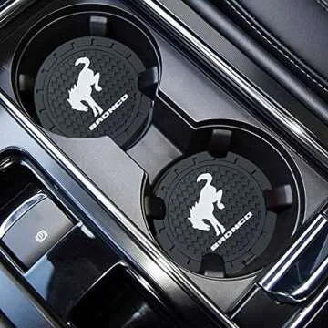 Car Cup Holder Coaster for Ford Bronco Sport Recessed Silicone Cupholder Coaster Interior Accessorie...