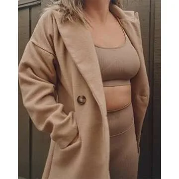 Beaufident Women's Seamless Workout Set in Moss Brown