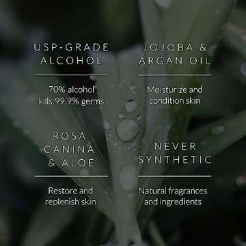 Noshinku - Hand Sanitizer Spray Refill Pouch for Hand Sanitizer Spray Bottles, Moisturizing Hand Sanitizer Refill, Natural Sanitizer Refill with 70% Sugarcane-Derived Alcohol, 100 mL, Lavender