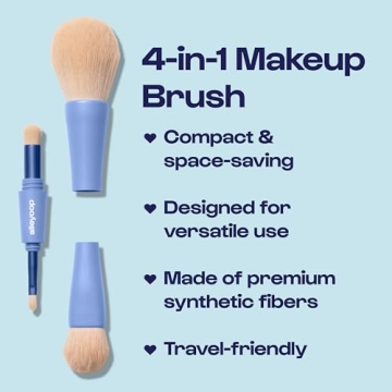 Alleyoop 4-in-1 Vegan Makeup Brush for Travel & Daily Use