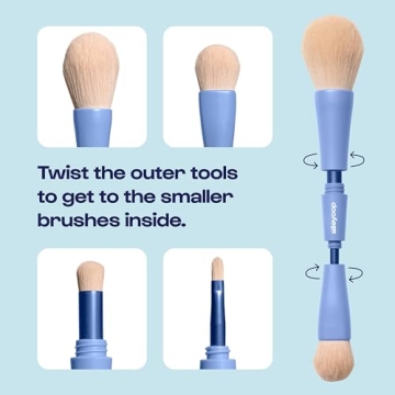 Alleyoop 4-in-1 Vegan Makeup Brush for Travel & Daily Use