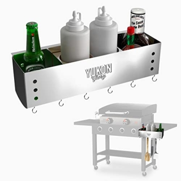 Yukon Glory™ Stainless Steel Griddle Caddy for Blackstone Griddle Accessories, BBQ Accessories Org...