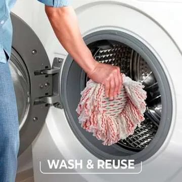 O-Cedar EasyWring Deep Clean Refill (4-Pack) | 40% More Cleaning Power | Microfiber Mop Refill Compatible with O-Cedar EasyWring Spin Mop & Bucket System