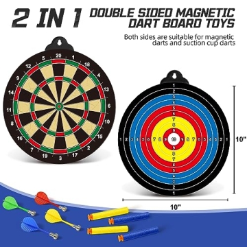 Magnetic Dart Board Game - Safe Fun for Kids Ages 5-12