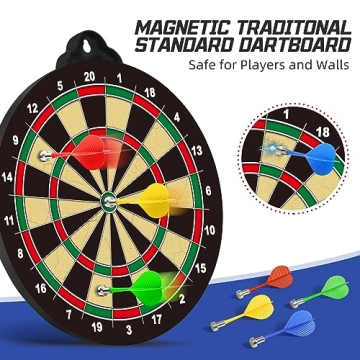 Magnetic Dart Board Game - Safe Fun for Kids Ages 5-12